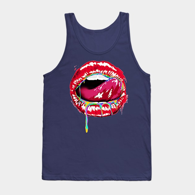 Lick my Lips Tank Top by adcastaway